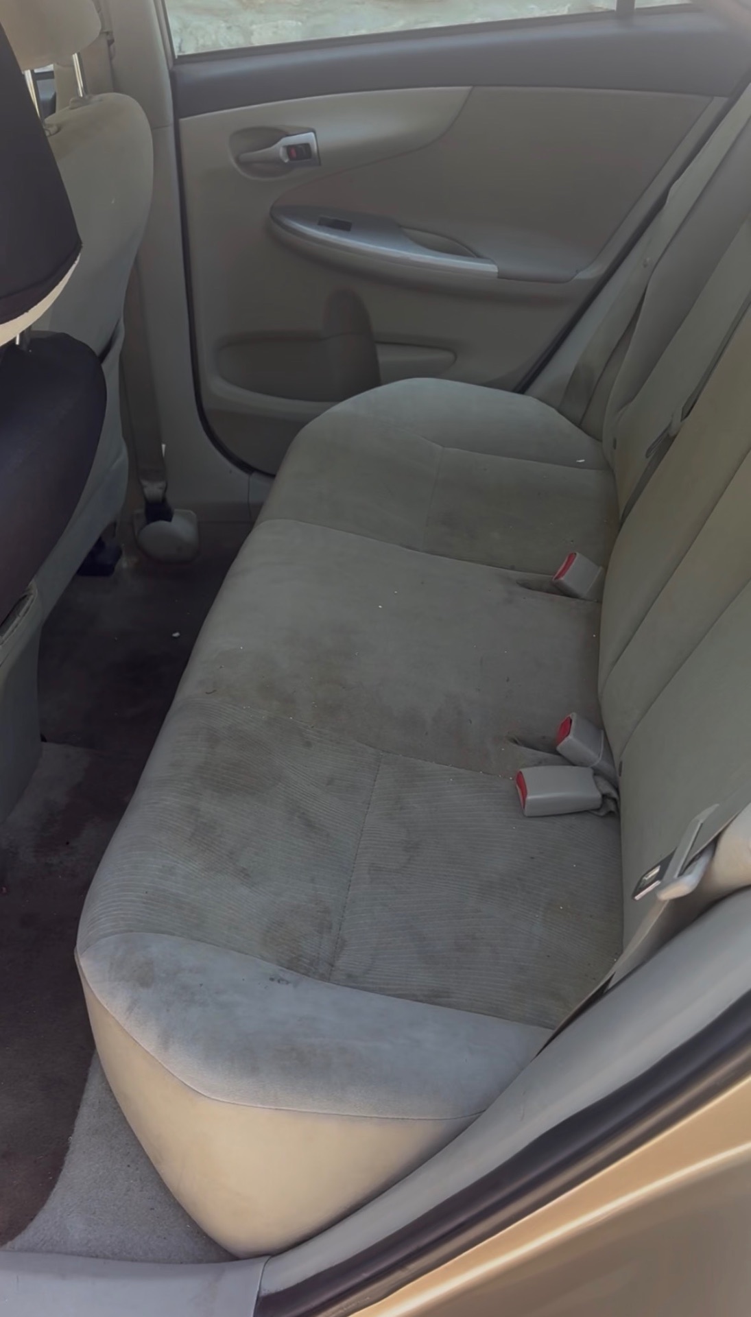 Stain extraction — before & after before detailing