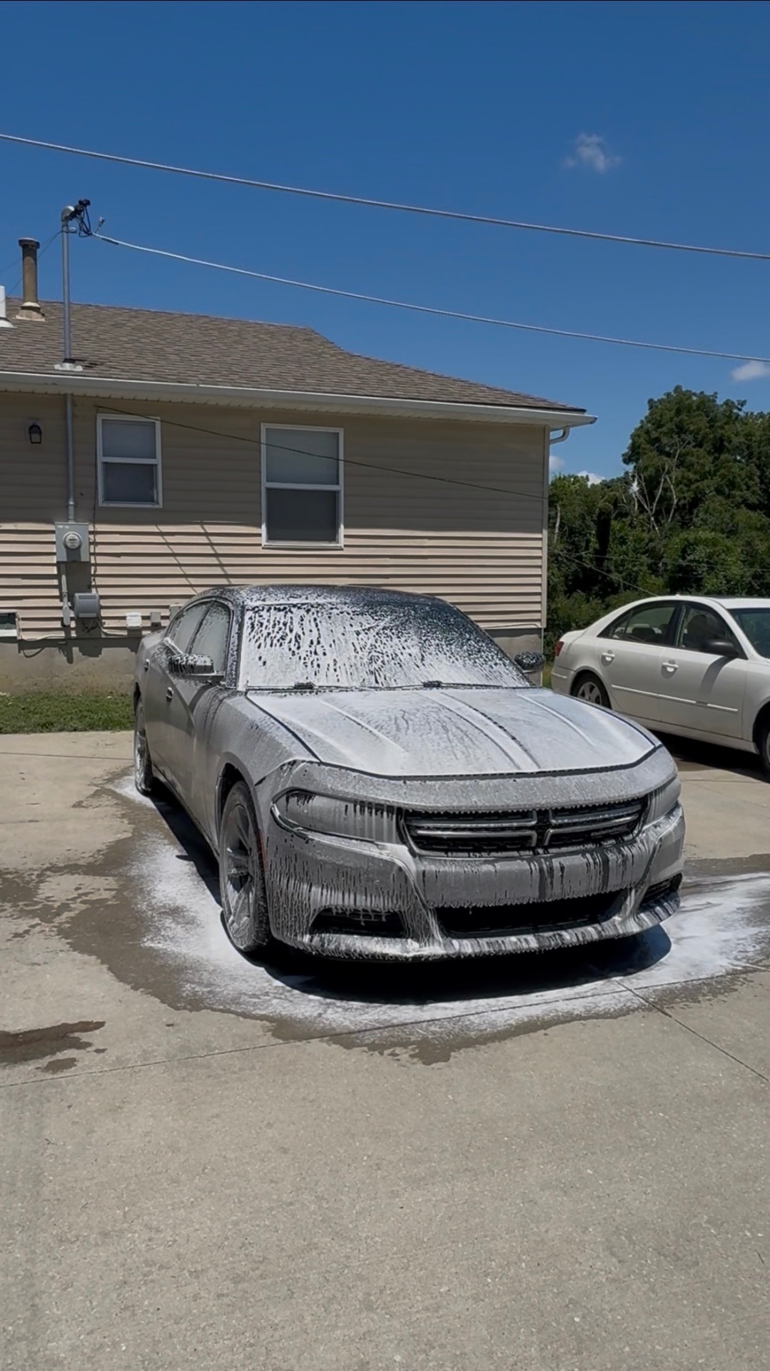 Exterior wash — before & after before detailing